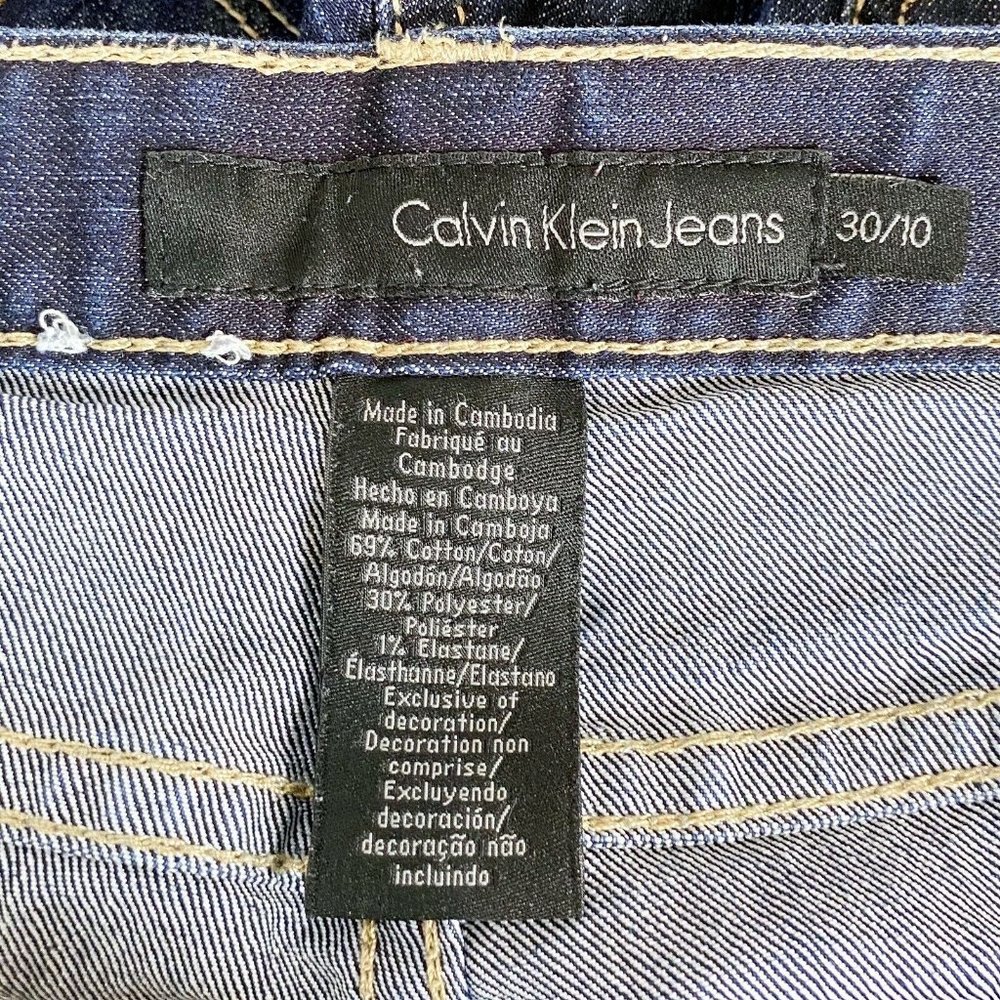 Calvin Klein Jeans Skinny Mid Rise Dark Wash Jeans - Picture 5 of 7